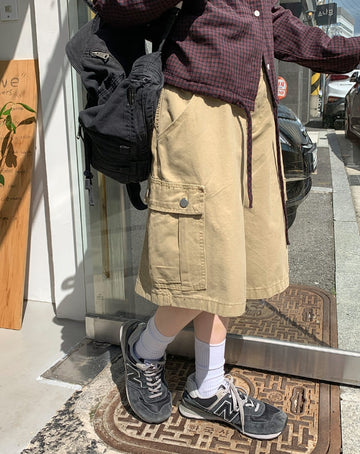 Ferdin Cotton Adjust Cargo Bermuda Pants